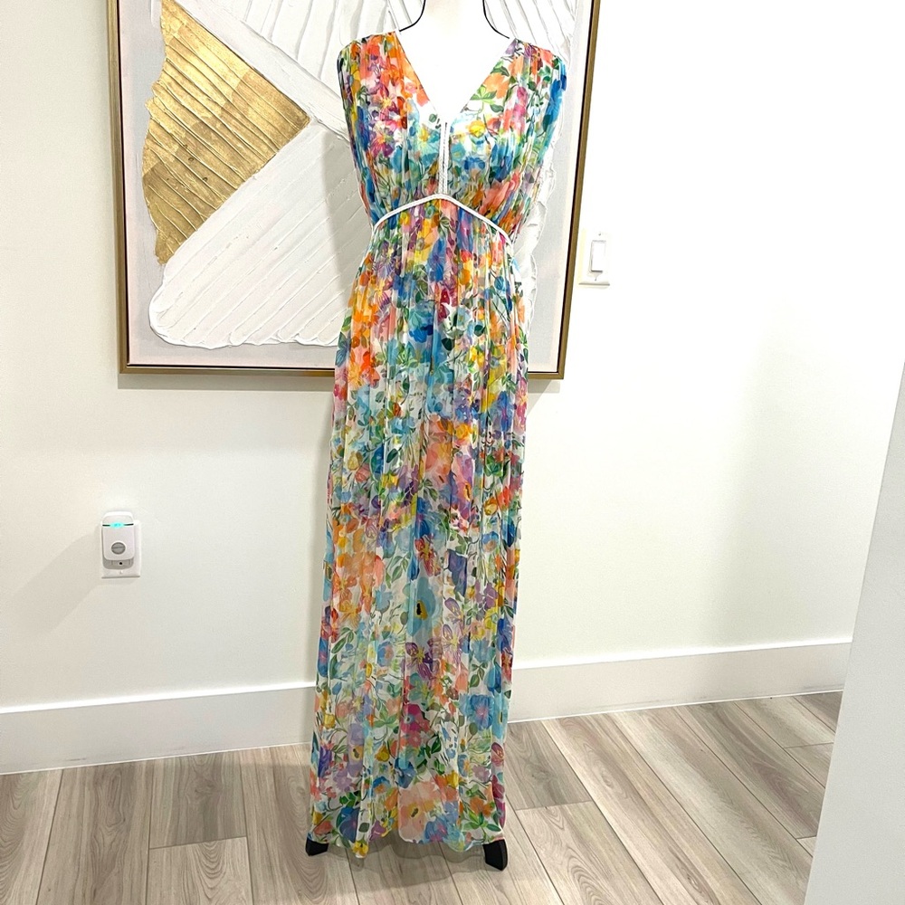 Johnny Was Colorful Floral Mini Dress